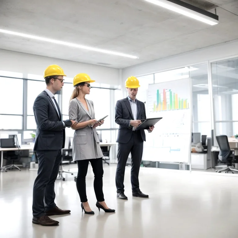 Team reviewing energy management dashboard