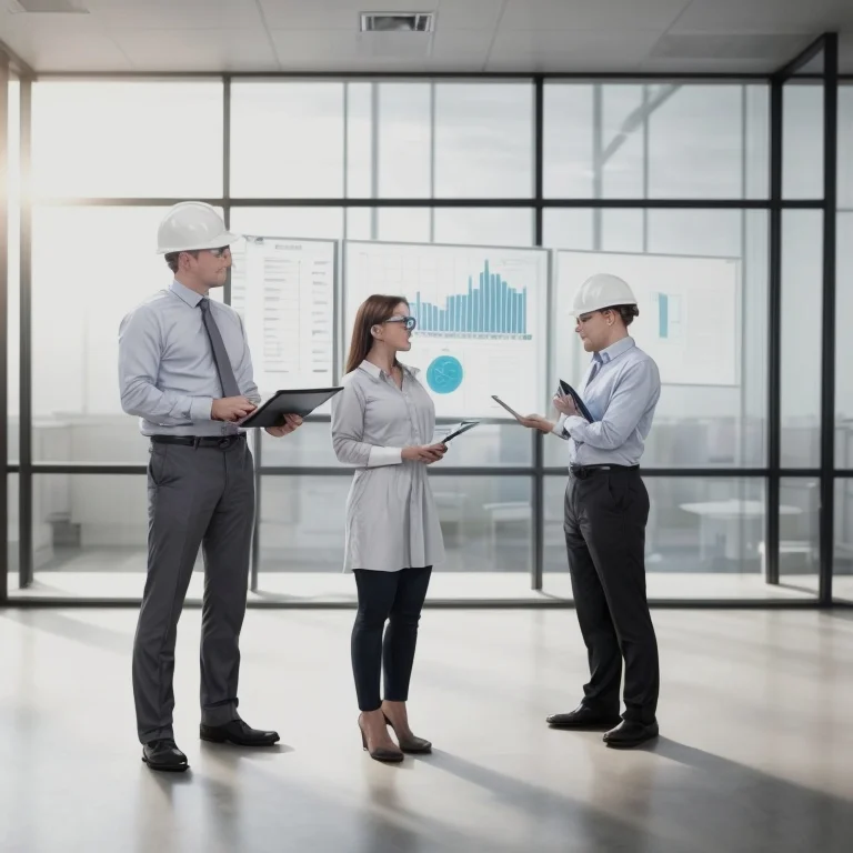 Team reviewing energy management dashboard